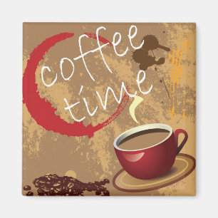 Kaffee-Zeit Magnet