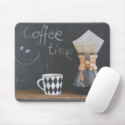 Kaffee-Zeit mit Schalen-und Kaffee-Topf Mousepad (Mit Mouse)
