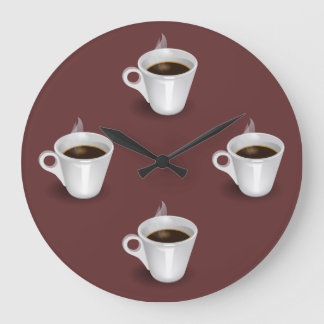 Kaffee-Zeit-Wanduhr Große Wanduhr