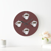 Kaffee-Zeit-Wanduhr Große Wanduhr (Zuhause)
