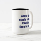 Kaffee-Zeit Zweifarbige Tasse (VorderseiteRechts)