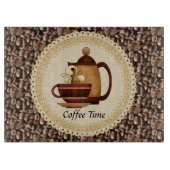 Kaffee-Zeitglasschneidenbrett Schneidebrett (Vorderseite)