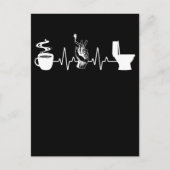 Kaffee Zigarette Toilette Spaß Raucher Postkarte (Vorderseite)