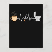 Kaffee Zigarettentoilette Funny Smoker Postkarte (Vorderseite)
