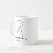 Kaffee-Zitat, das Leben, Kaffeehilfen Kaffeetasse (Vorderseite Links)