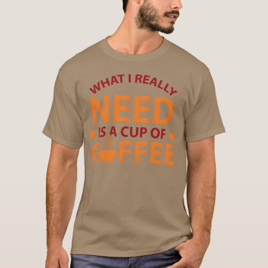 Kaffee-Zitat Hippie-Mädchen T-Shirt (Vorderseite)