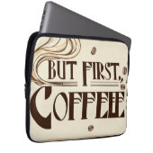 Kaffee-Zitat-Poster-Dampf-Wirbel Laptopschutzhülle (Vorne Rechts)