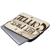 Kaffee-Zitat-Poster-Dampf-Wirbel Laptopschutzhülle (Vorne Knopf)