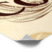Kaffee-Zitat-Poster-Dampf-Wirbel Poster (Ecke)