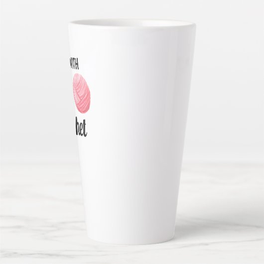 Kaffee-Zitat Rosa Garne Milchtasse (Vorderseite)