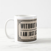 KAFFEE-ZITAT VON JS BACH IM LETTERPRESS-STIL KAFFEETASSE (Links)