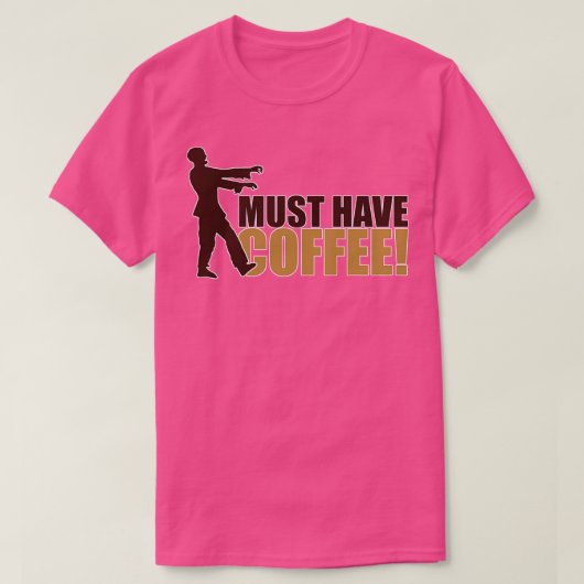 Kaffee-Zombie T-Shirt (Design vorne)