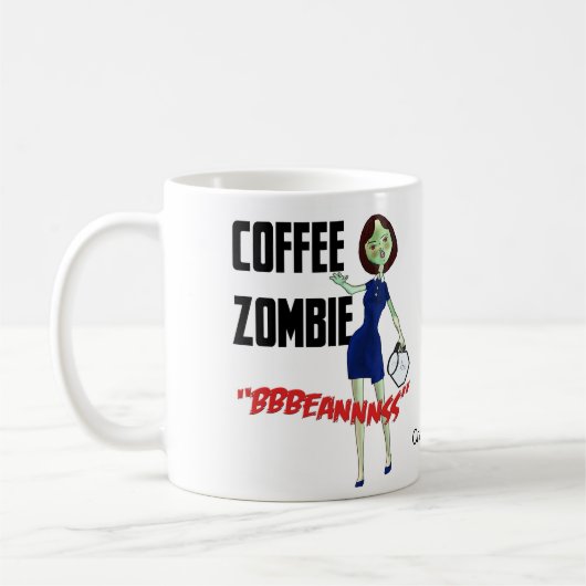 Kaffee-Zombie-Tasse Kaffeetasse (Links)