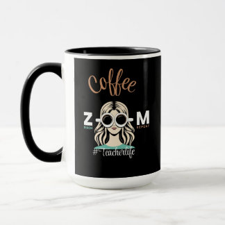 Kaffee Zoom Teach Repeat #TeacherLife Tasse
