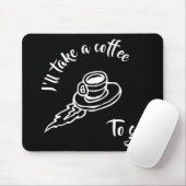 Kaffee zu gehen - schwarz mousepad (Mit Mouse)