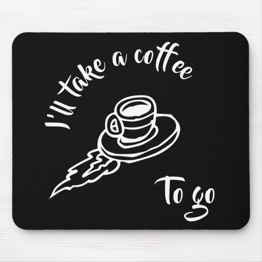 Kaffee zu gehen - schwarz mousepad (Vorne)