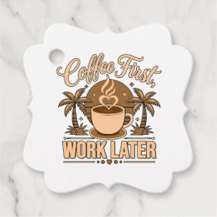 Kaffee zuerst, Arbeit später – Angetrieben von Kof Geschenkanhänger