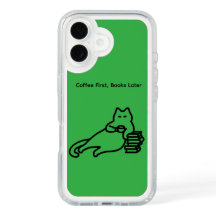 Kaffee zuerst, Bücher später Speck Case – Grün
