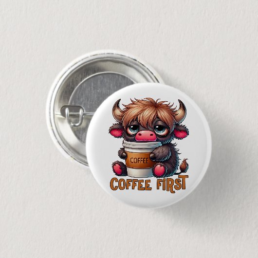 Kaffee zuerst button (Vorne & Hinten)