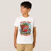Kaffee zuerst, dann Abenteuer - Fun Strawberry Wan T-Shirt (Vorne ganz)