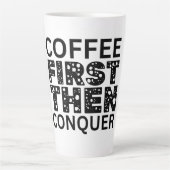 Kaffee zuerst, dann beherrschen milchtasse (Vorderseite)