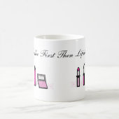 Kaffee zuerst dann Lipstick Kaffeetasse (Mittel)