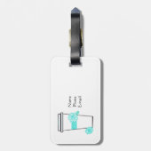 Kaffee zuerst dann Reisen Gepäckanhänger (Rückseite vertikal)