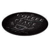 Kaffee zuerst Frieden Schneidebrett (Ecke)