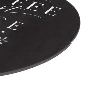 Kaffee zuerst Frieden Schneidebrett (Ecke)