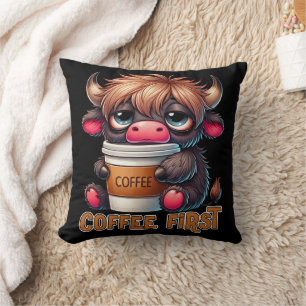 Kaffee zuerst Geschenke für Kaffeeliebhaber Kissen