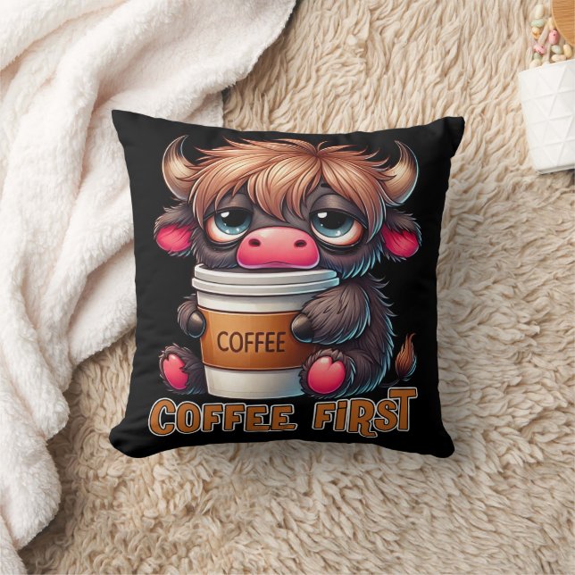 Kaffee zuerst Geschenke für Kaffeeliebhaber  Kissen (Decke)