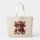 Kaffee zuerst  jumbo stoffbeutel (Rückseite)