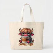 Kaffee zuerst  jumbo stoffbeutel (Vorne)