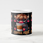 Kaffee zuerst Jumbo-Tasse (Vorderseite)