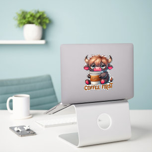 Kaffee zuerst Kaffee-Liebhaber-Geschenke  Aufkleber