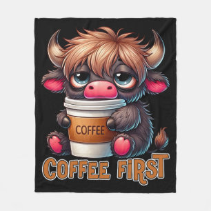 Kaffee zuerst Kaffee-Liebhaber-Geschenke  Fleecedecke