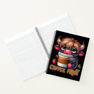 Kaffee zuerst Kaffee-Liebhaber-Geschenke  Notizblock