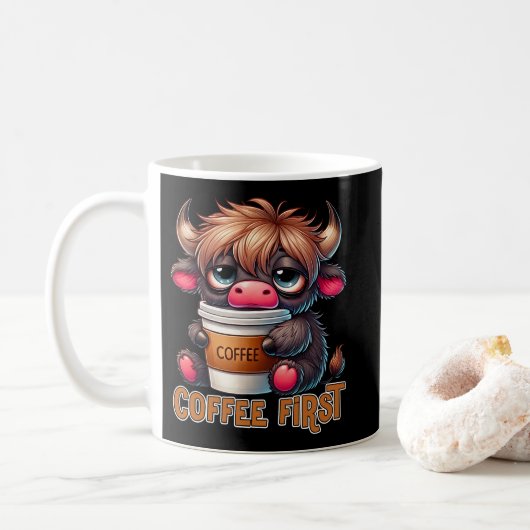 Kaffee zuerst kaffeetasse (Mit Donut)
