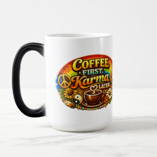 Kaffee zuerst, Karma später Verwandlungstasse