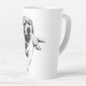 Kaffee zuerst - Labrador Yawn Milchtasse (Rechte Ecke)