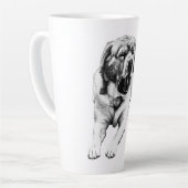Kaffee zuerst - Labrador Yawn Milchtasse (Linke Ecke)