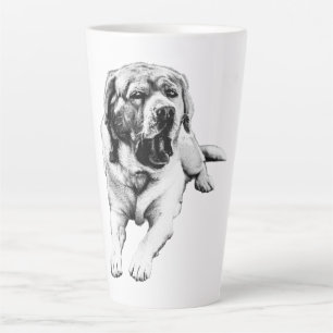 Kaffee zuerst - Labrador Yawn Milchtasse
