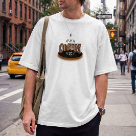 Kaffee zuerst – Lustige Kaffee-Liebhaber-Typografi T-Shirt