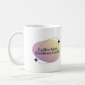 "Kaffee zuerst" Minimalistische Tasse - vorrangige (Links)