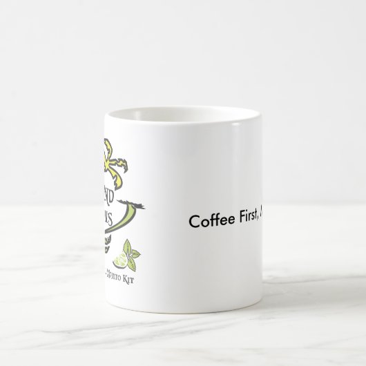 Kaffee zuerst, Mojitos neuere Keramik-Tasse Kaffeetasse (Mittel)