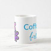 Kaffee zuerst. Momente beginnen Kaffee-Blumenkohl- Kaffeetasse (Mittel)