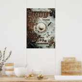 Kaffee zuerst poster (Küche)