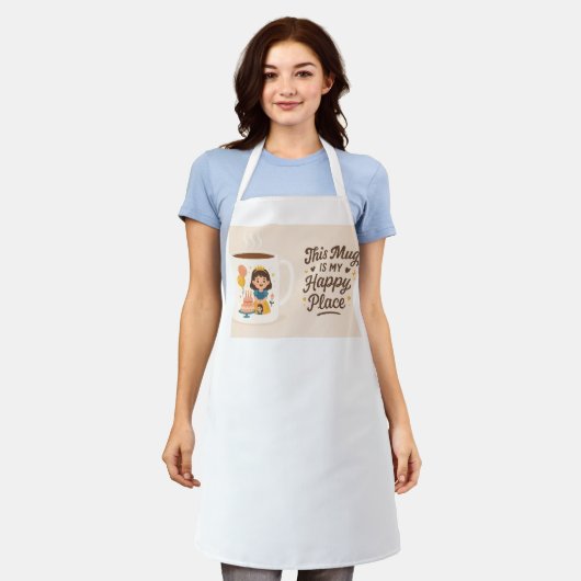 Kaffee zuerst, reden später - Funny Mug Design Schürze (Getragen)
