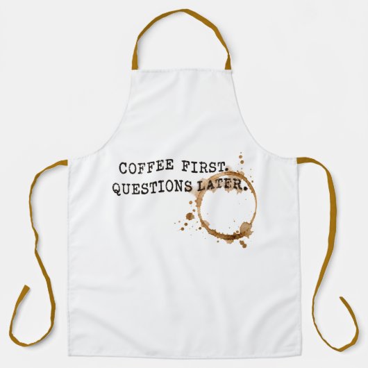 Kaffee zuerst schürze (Vorderseite)
