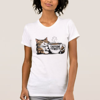 Kaffee zuerst T-Shirt für Kaffeeliebhaber mit Atti